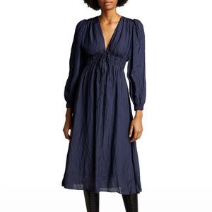 Sea New York Tessa Taffeta Long-Sleeve Dress Sz 6